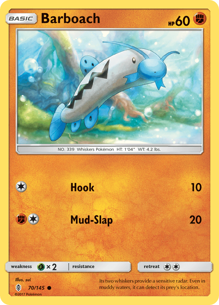 Carta Pokémon Barboach 70
