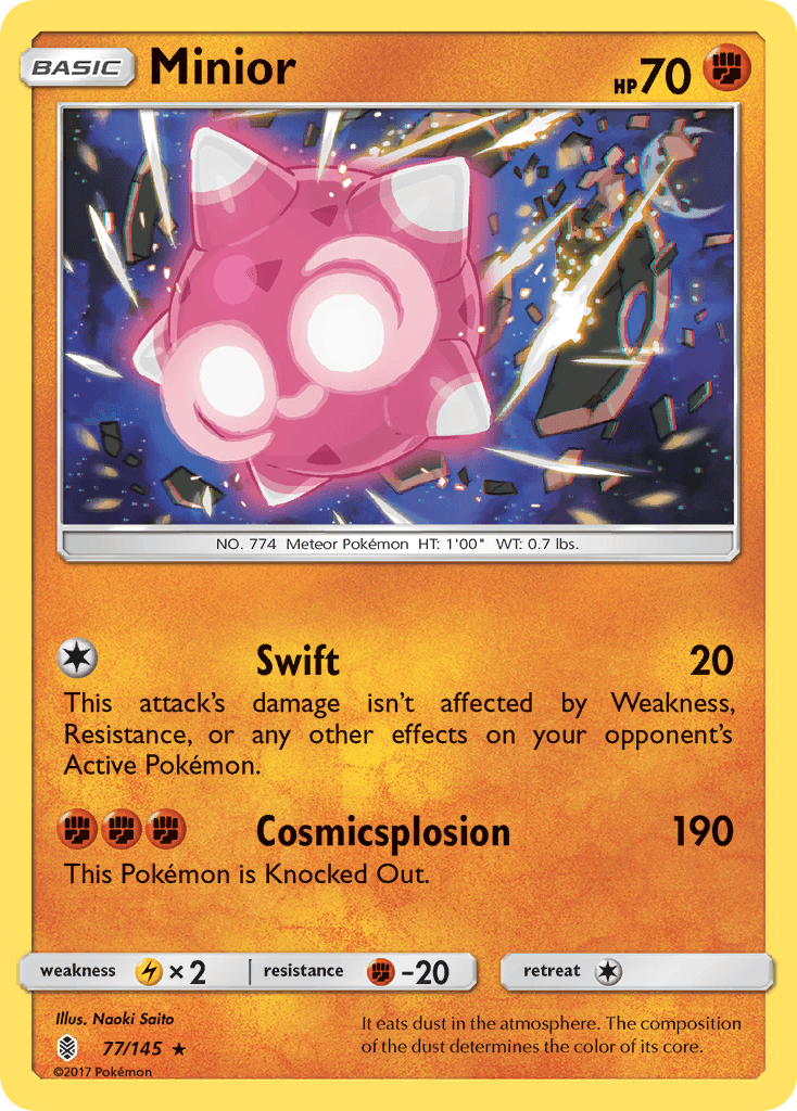 Carta Pokémon Minior 77
