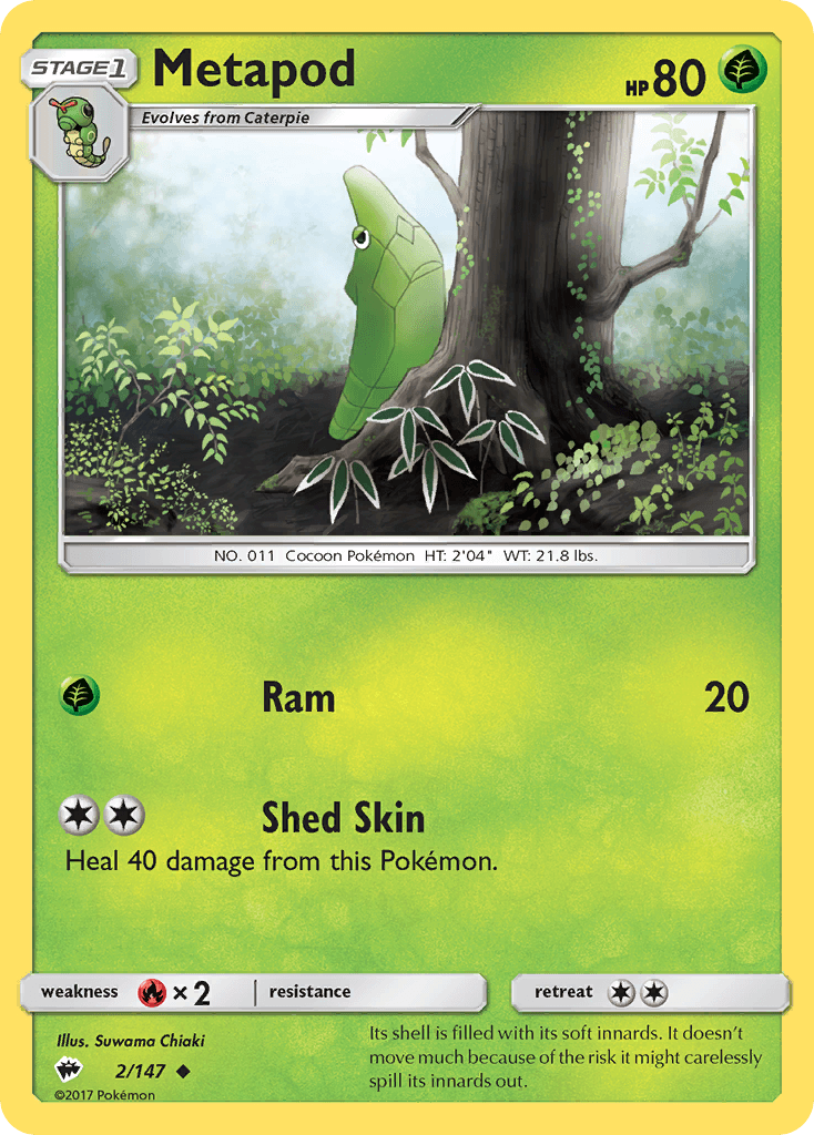 Carta Pokémon Metapod 2