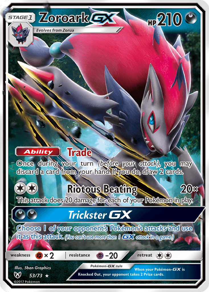 Carta Pokémon Zoroark-GX 53