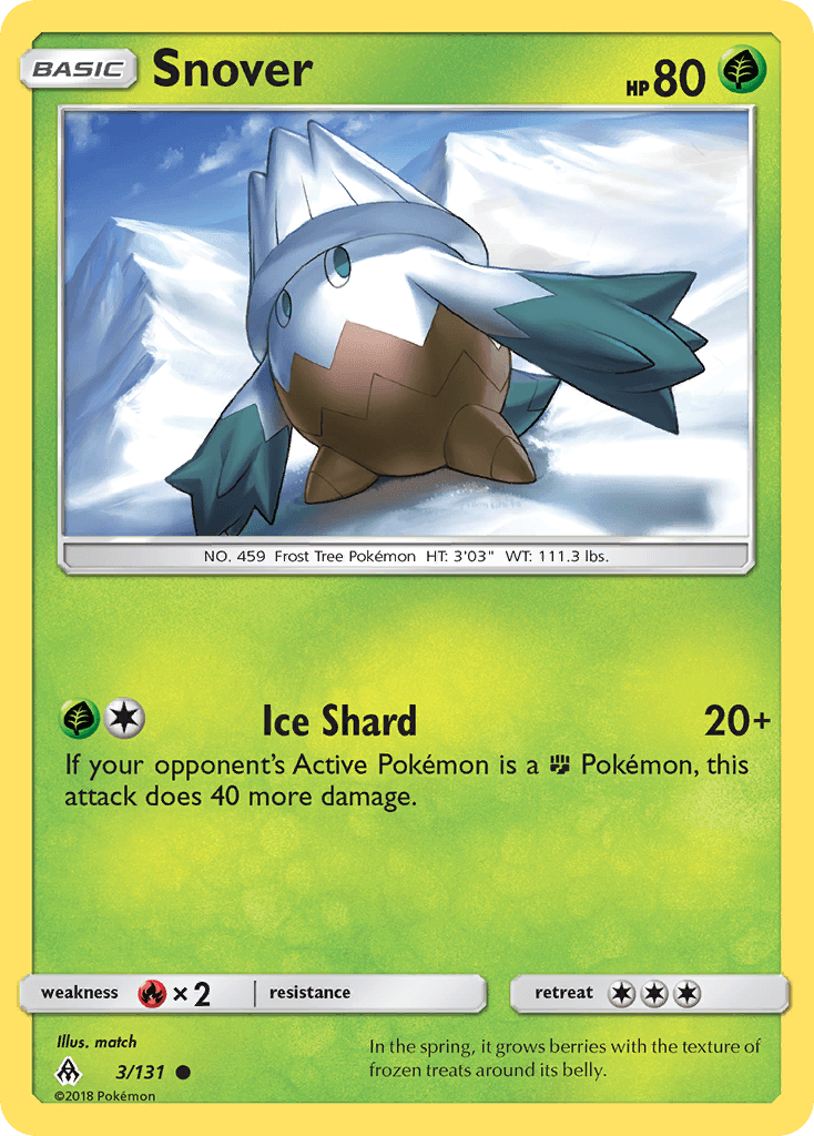 Carta Pokémon Snover 3