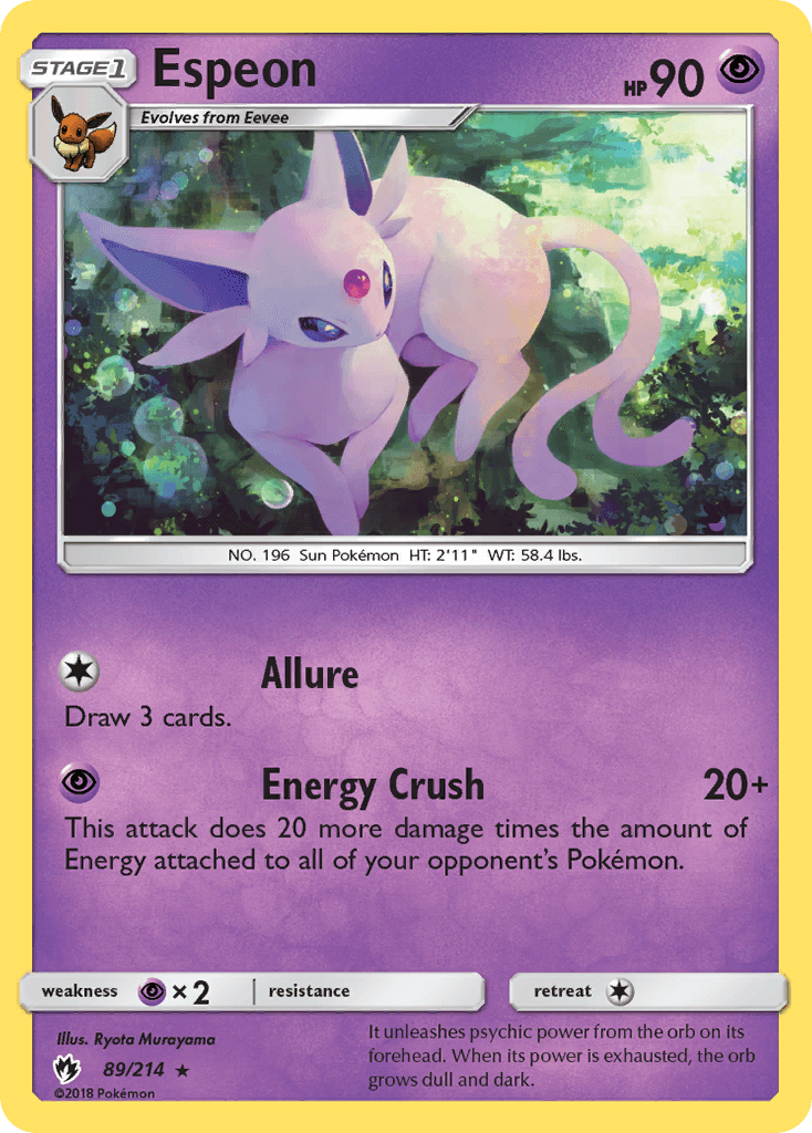 Carta Pokémon Espeon 89 de Lost Thunder