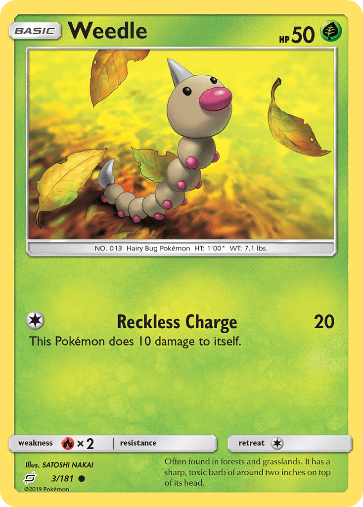 Carta Pokémon Weedle 3