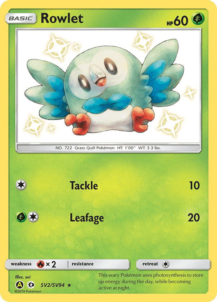 Carta Pokémon Rowlet SV2