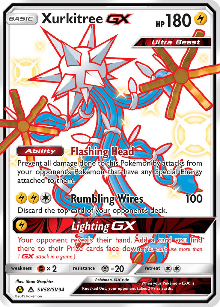Carta Pokémon Xurkitree-GX SV58