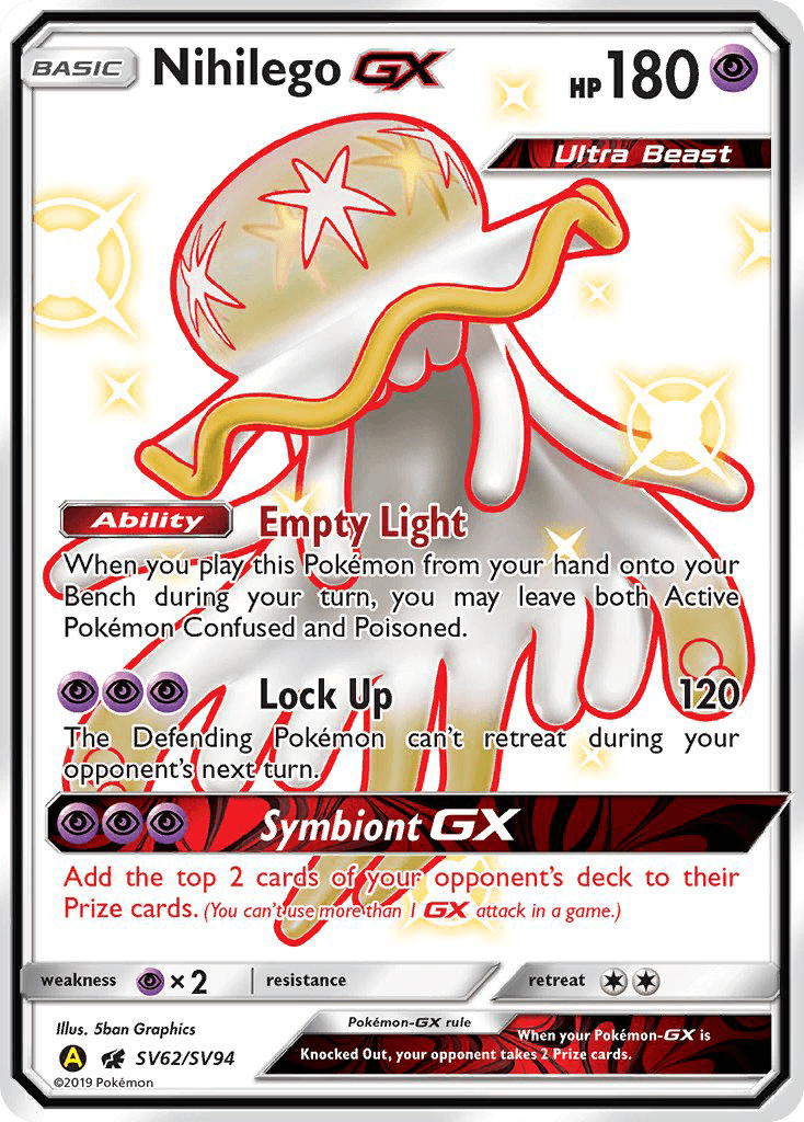 Carta Pokémon Nihilego-GX SV62