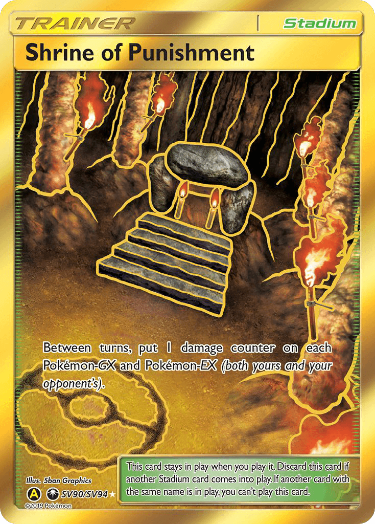 Carta Pokémon Shrine of Punishment SV90 de Hidden Fates Shiny Vault