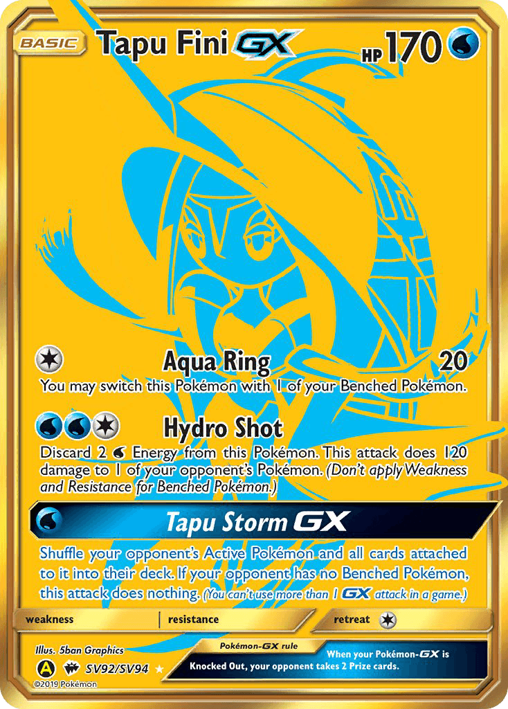 Carta Pokémon Tapu Fini-GX SV92