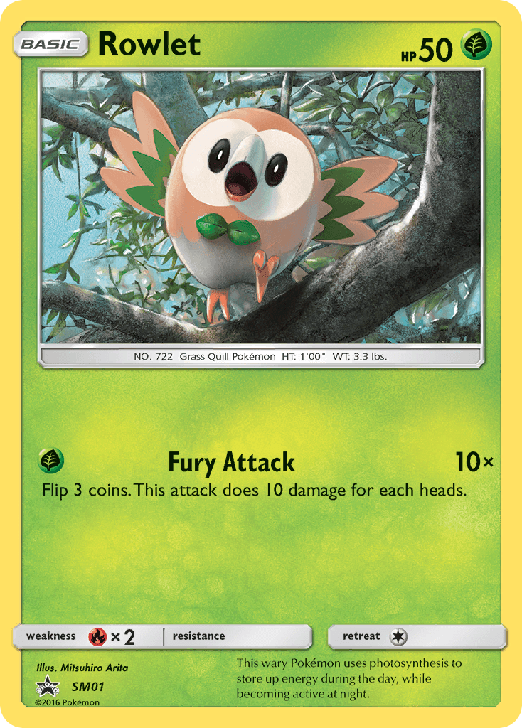 Carta Pokémon Rowlet SM01