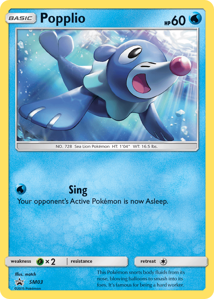 Carta Pokémon Popplio SM03