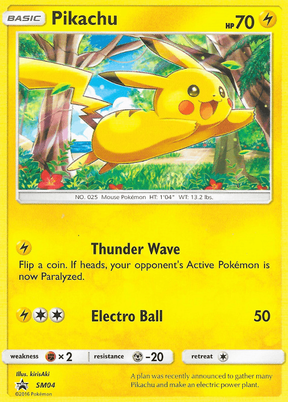 Carta Pokémon Pikachu SM04
