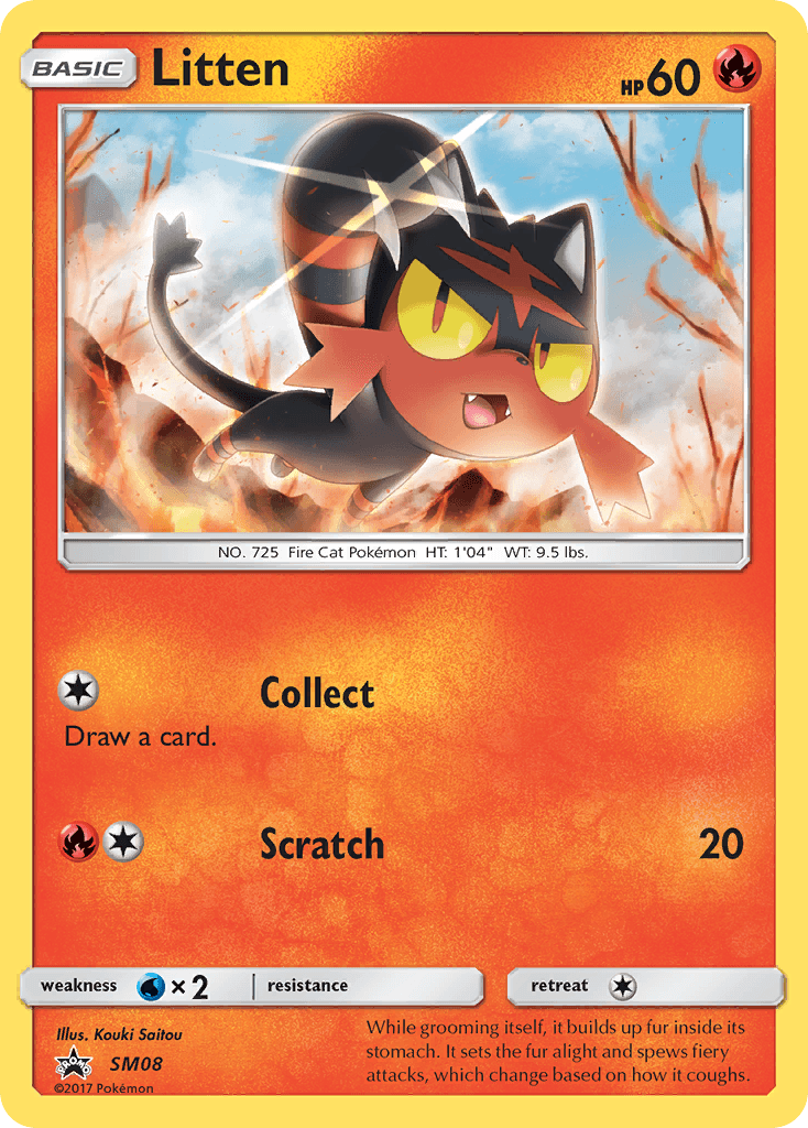 Carta Pokémon Litten SM08