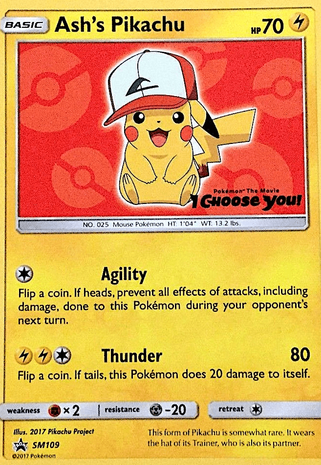 Carta Pokémon Ash's Pikachu SM109