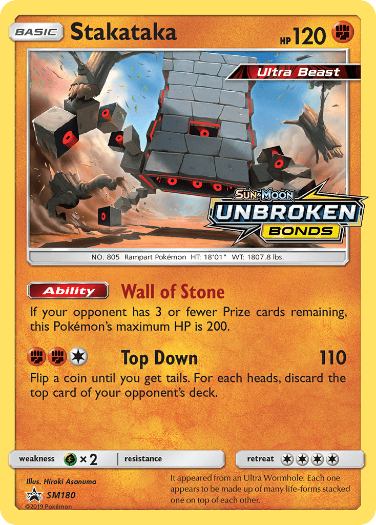 Carta Pokémon Stakataka SM180
