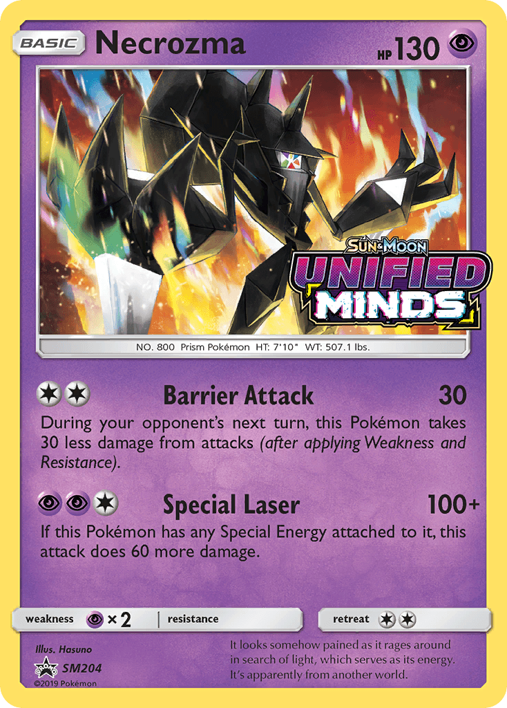 Carta Pokémon Necrozma SM204 de SM Black Star Promos