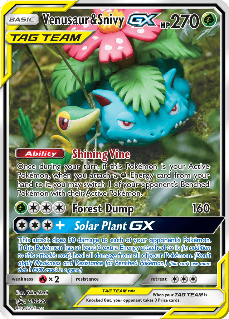 Carta Pokémon Venusaur & Snivy-GX