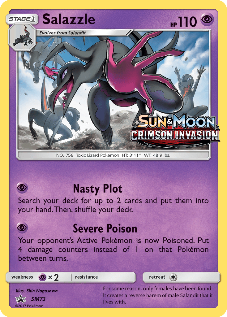Carta Pokémon Salazzle SM73 de SM Black Star Promos