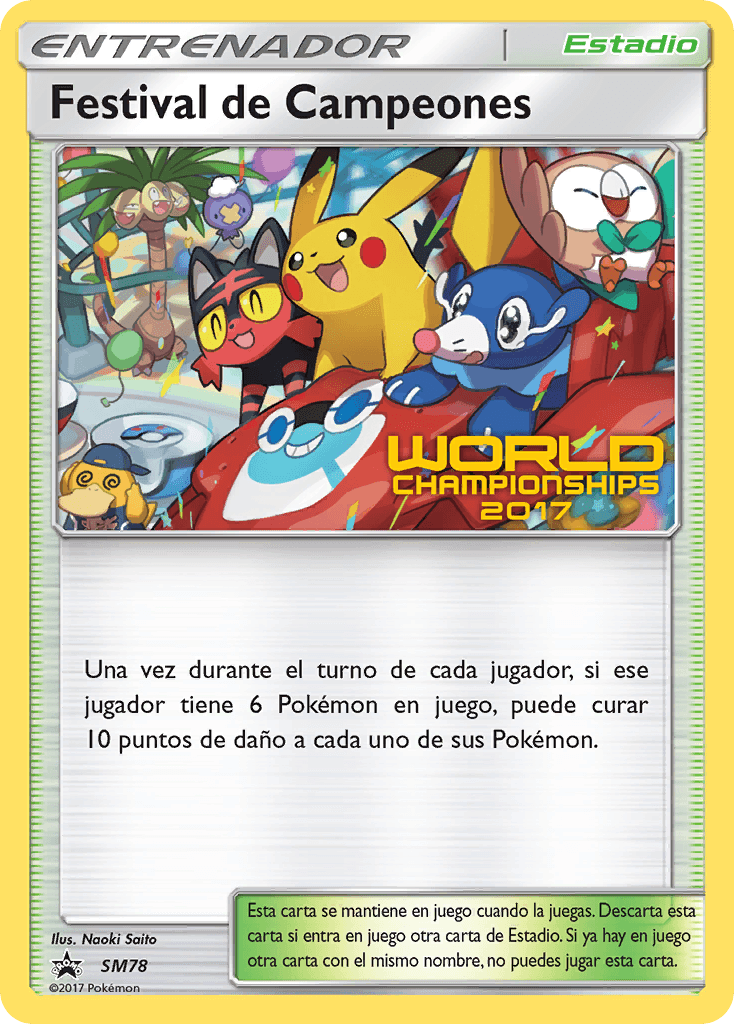 Carta Pokémon Champions Festival SM78 de SM Black Star Promos
