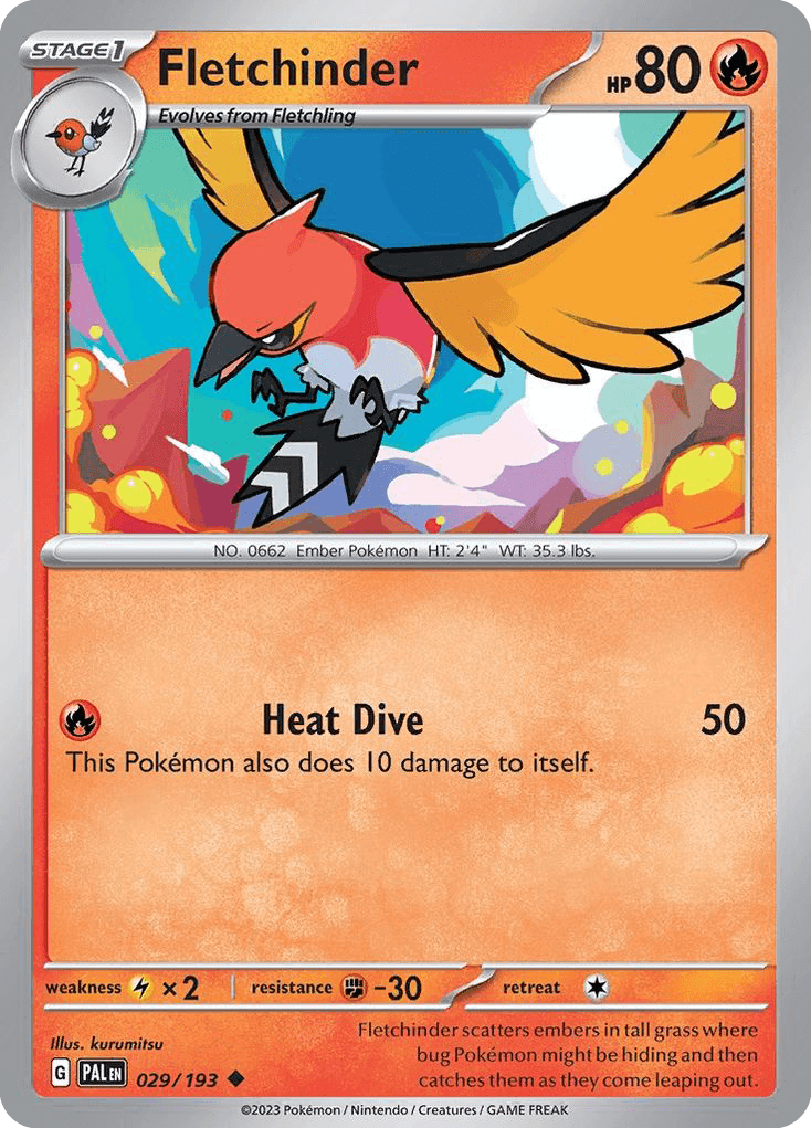 Carta Pokémon Fletchinder 29