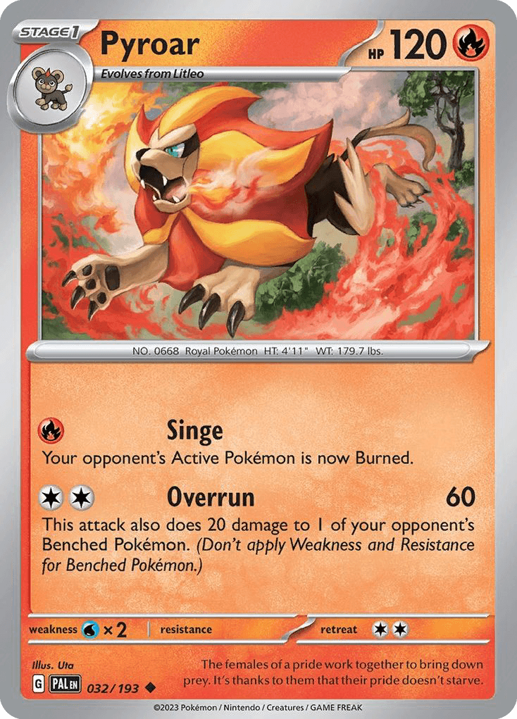 Carta Pokémon Pyroar 32