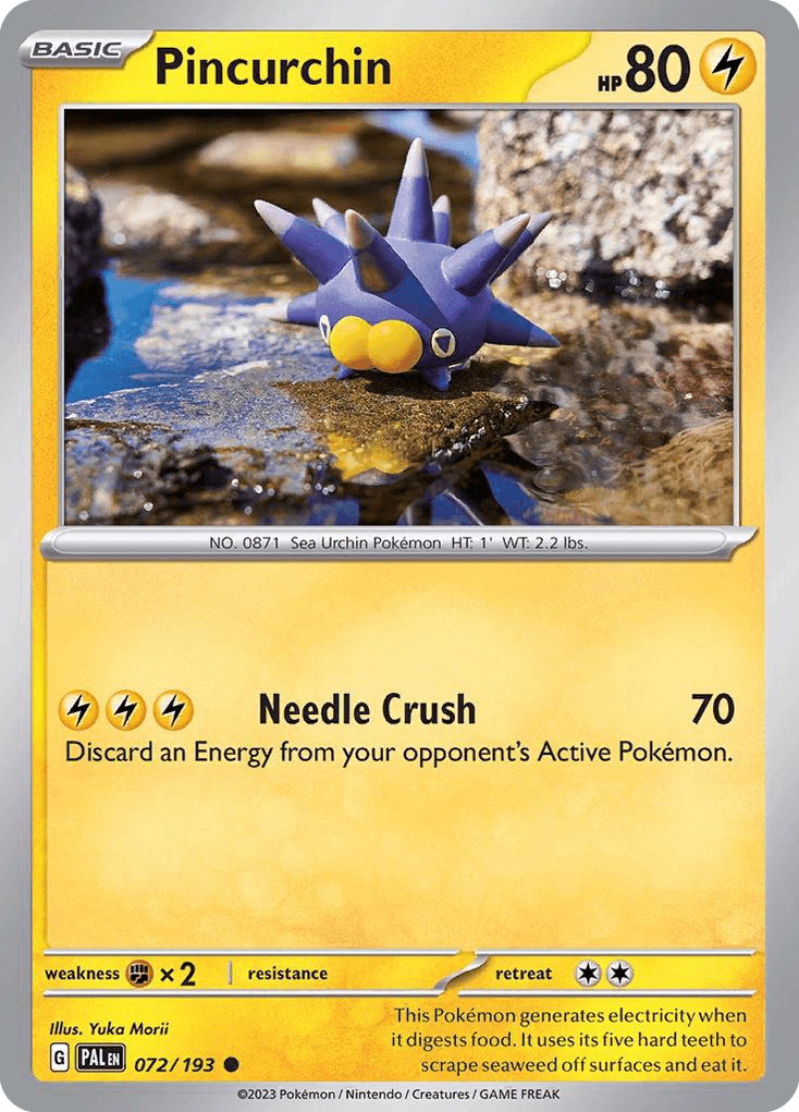 Carta Pokémon Pincurchin 72 de Paldea Evolved