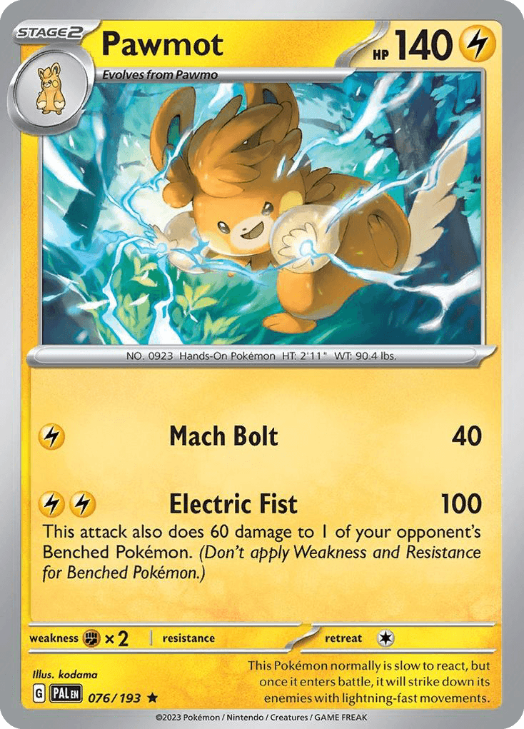 Carta Pokémon Pawmot 76