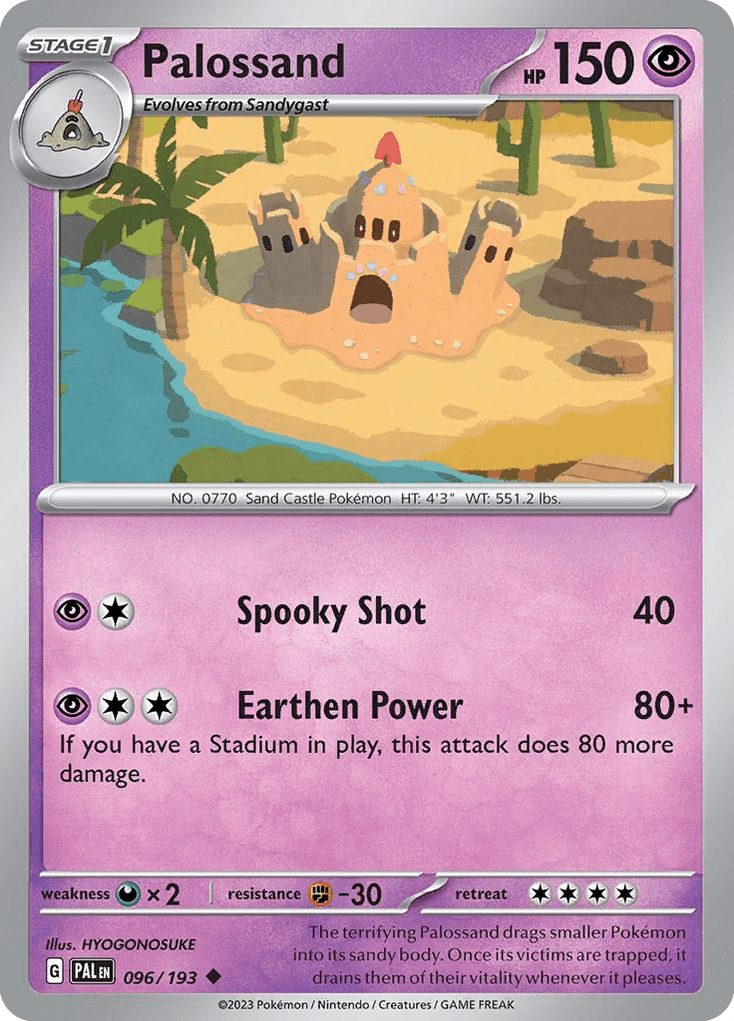 Carta Pokémon Palossand 96