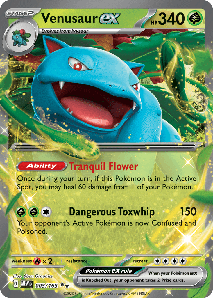 Carta Pokémon Venusaur ex 3