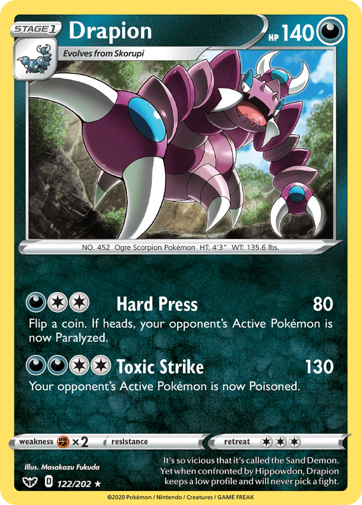 Carta Pokémon Drapion 122