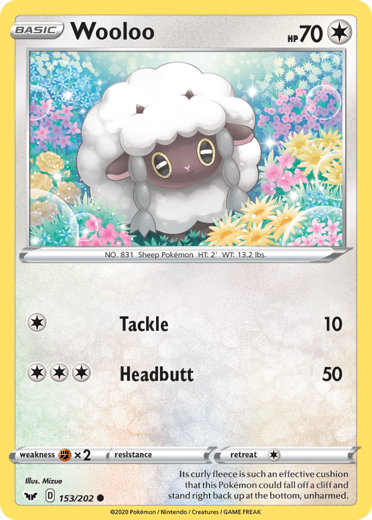 Carta Pokémon Wooloo 153