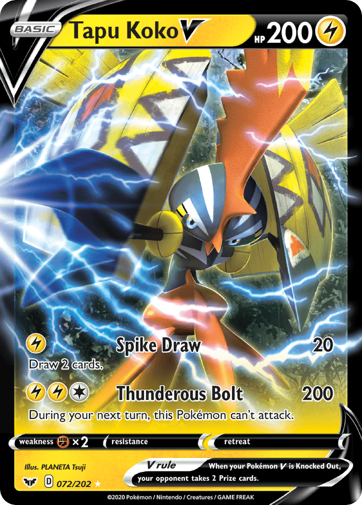 Carta Pokémon Tapu Koko V