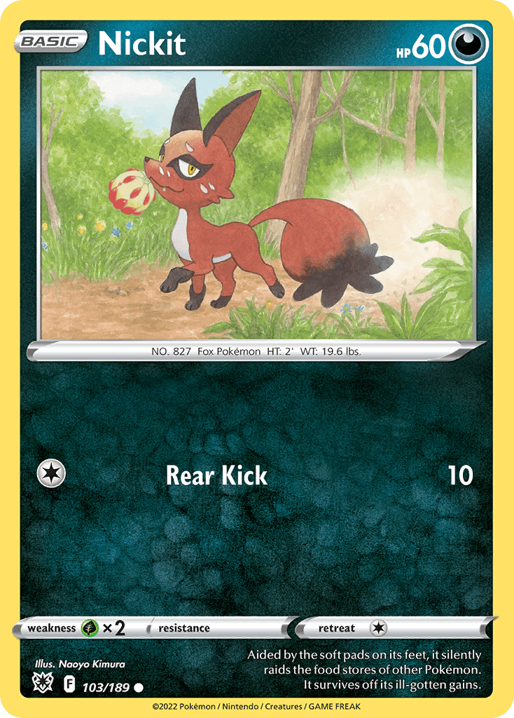 Carta Pokémon Nickit 103