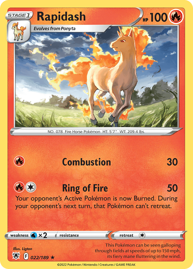 Carta Pokémon Rapidash 22