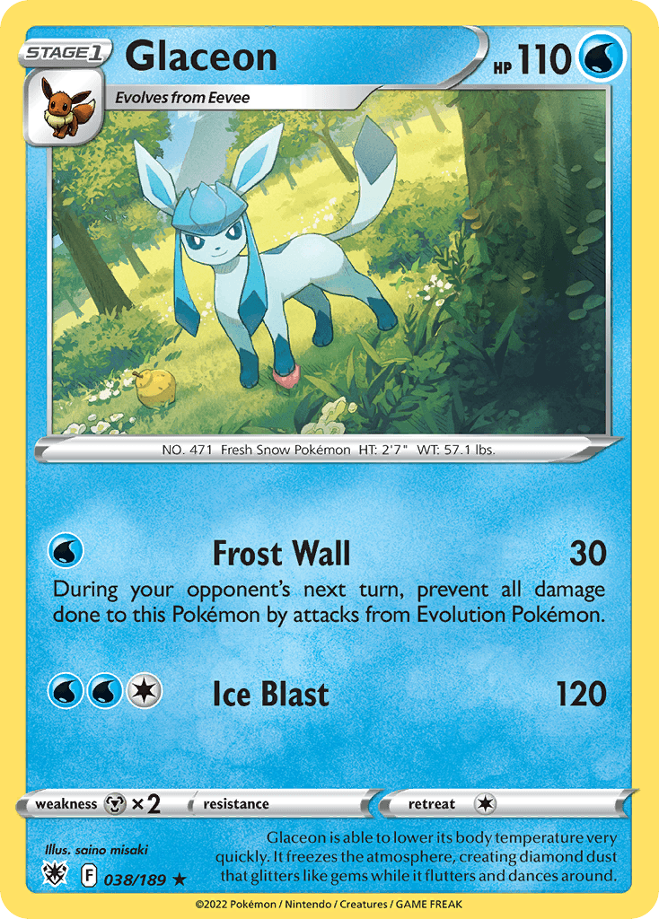 Carta Pokémon Glaceon 38