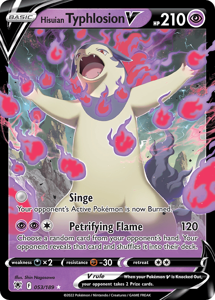 Carta Pokémon Hisuian Typhlosion V 53