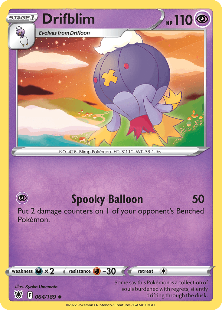 Carta Pokémon Drifblim 64