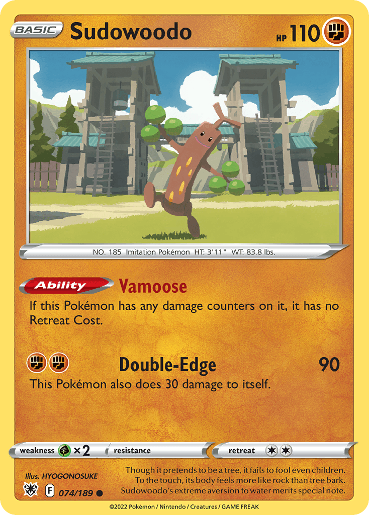 Carta Pokémon Sudowoodo 74