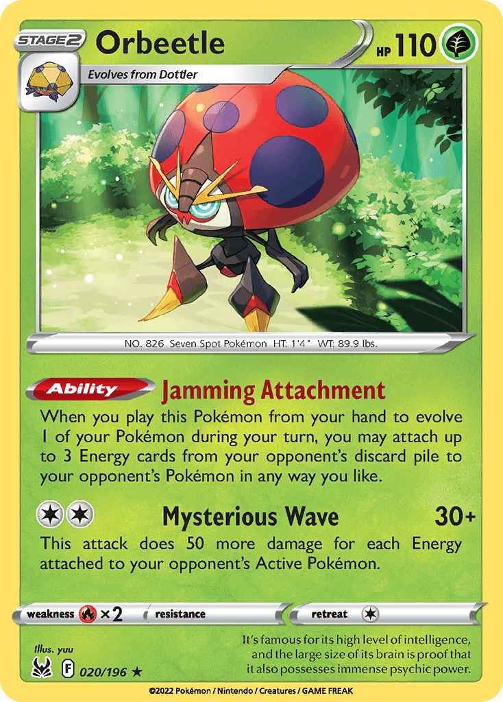 Carta Pokémon Orbeetle 20