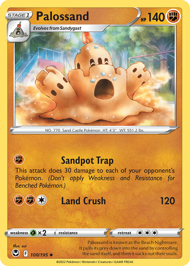 Carta Pokémon Palossand 100