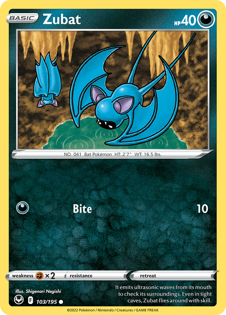 Carta Pokémon Zubat 103