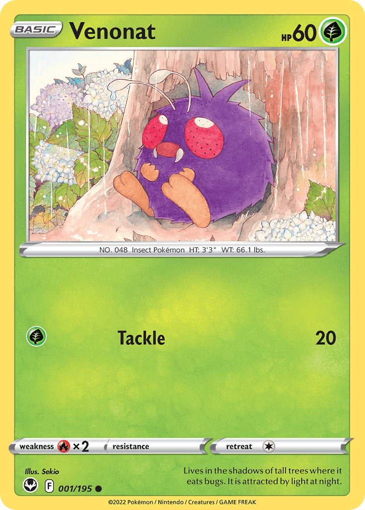 Carta Pokémon Venonat 1