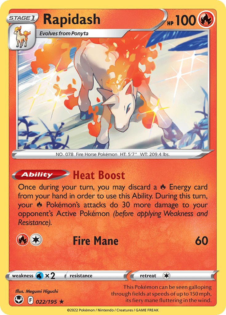 Carta Pokémon Rapidash 22
