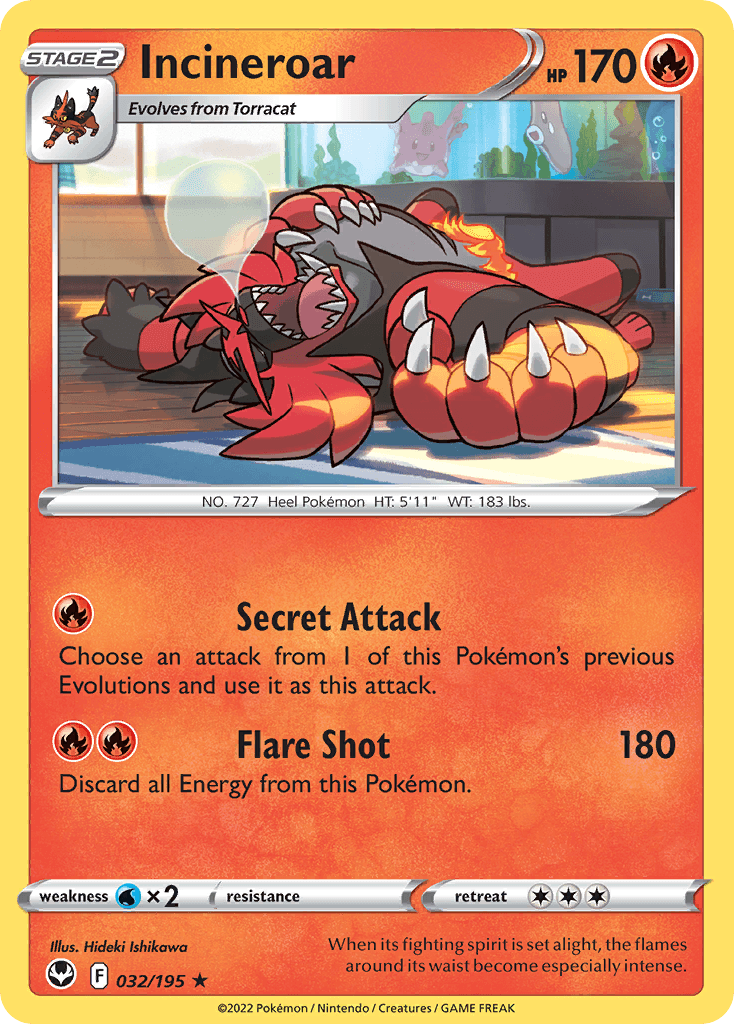 Carta Pokémon Incineroar 32