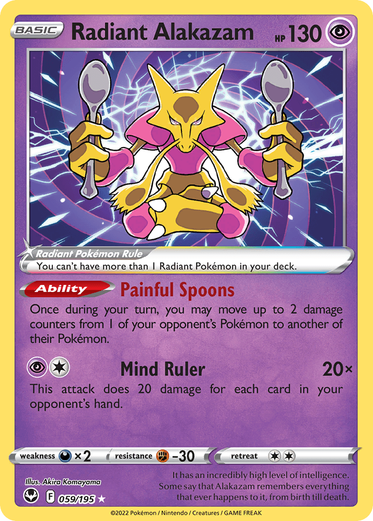 Carta Pokémon Radiant Alakazam 59
