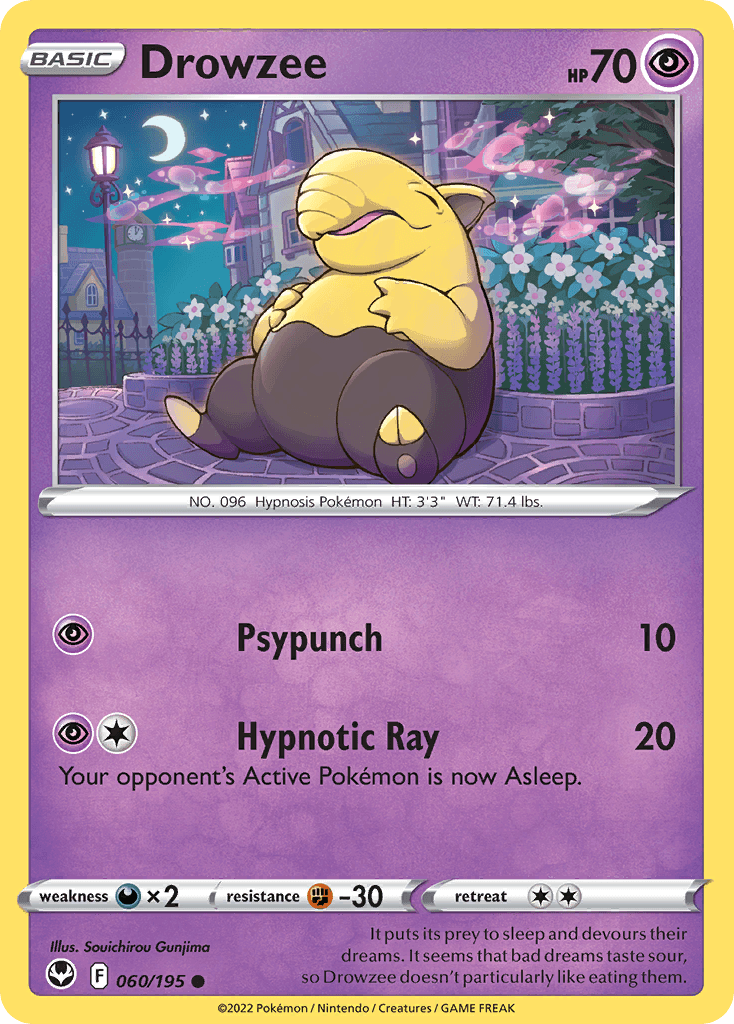 Carta Pokémon Drowzee 60