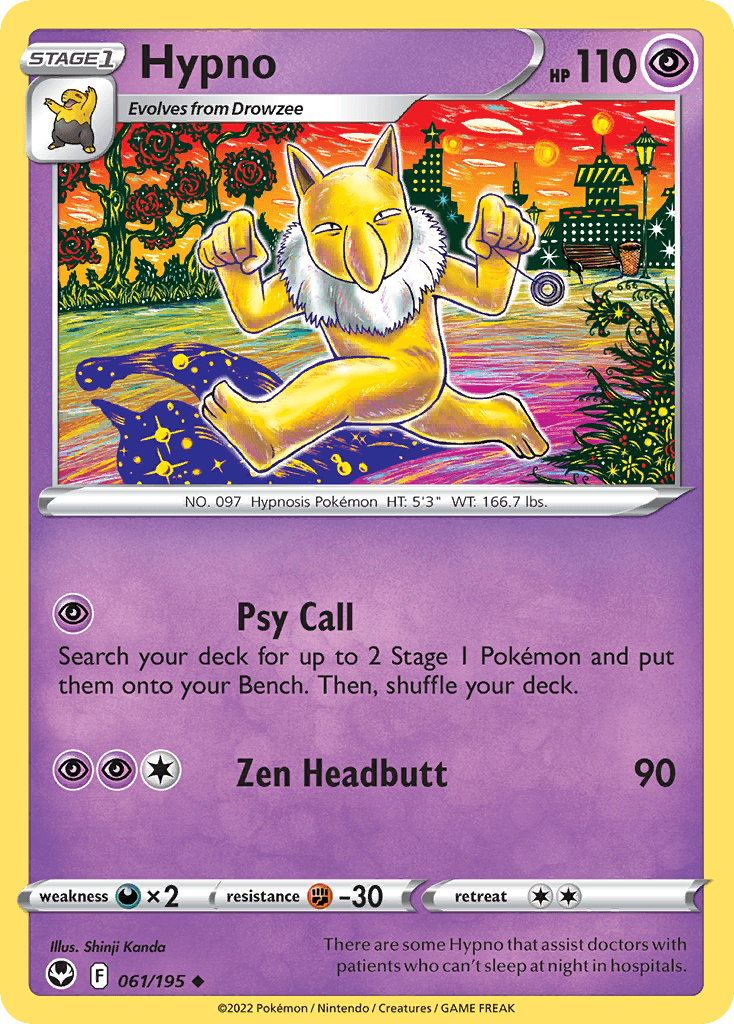 Carta Pokémon Hypno 61
