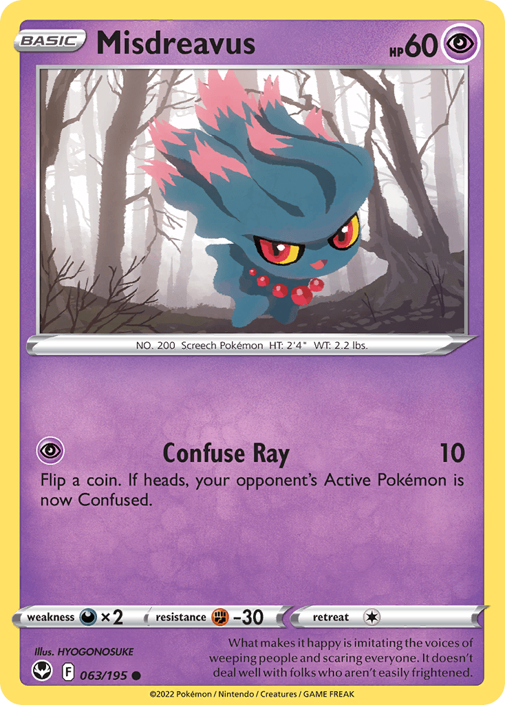 Carta Pokémon Misdreavus 63