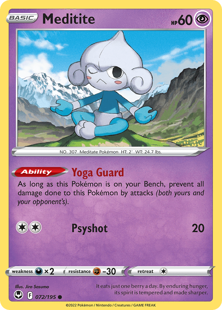 Carta Pokémon Meditite 72