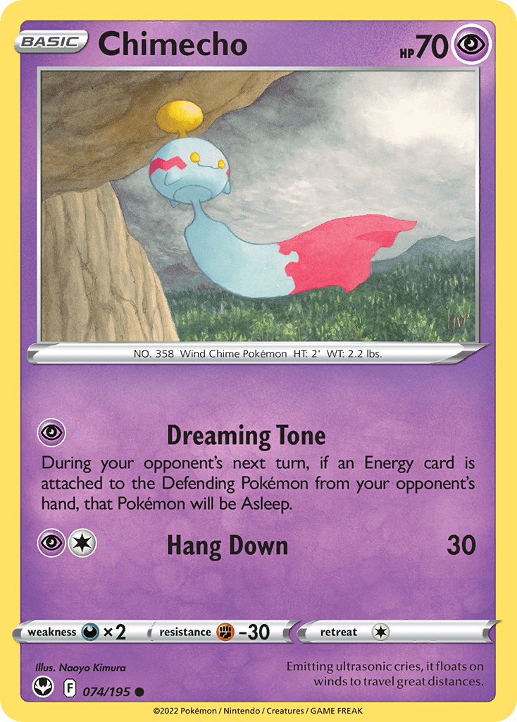 Carta Pokémon Chimecho 74