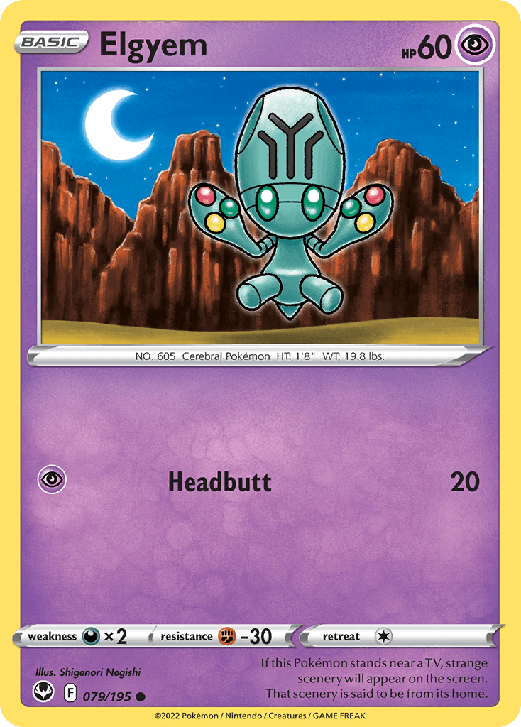 Carta Pokémon Elgyem 79